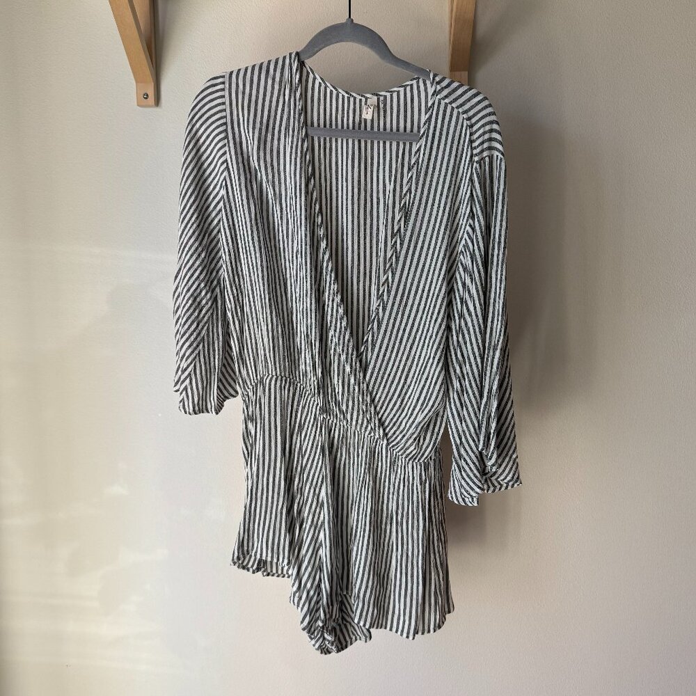 Elan Stripe Swim Cover-Up Romper - Nordstrom - Beach wear
